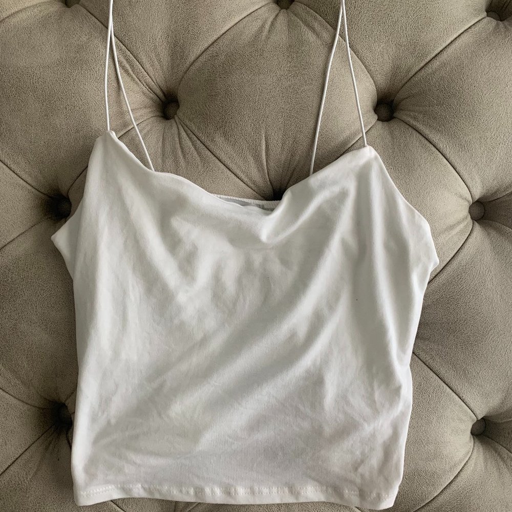 Gaze White Crop Top